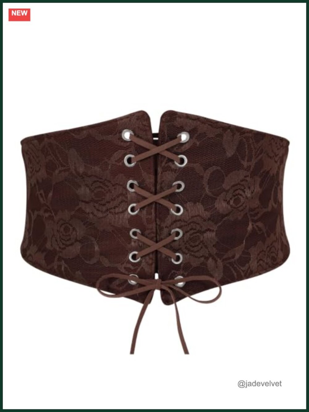 Wide Elastic Lace Up Corset Belt Waspie Waist Belt for Dress